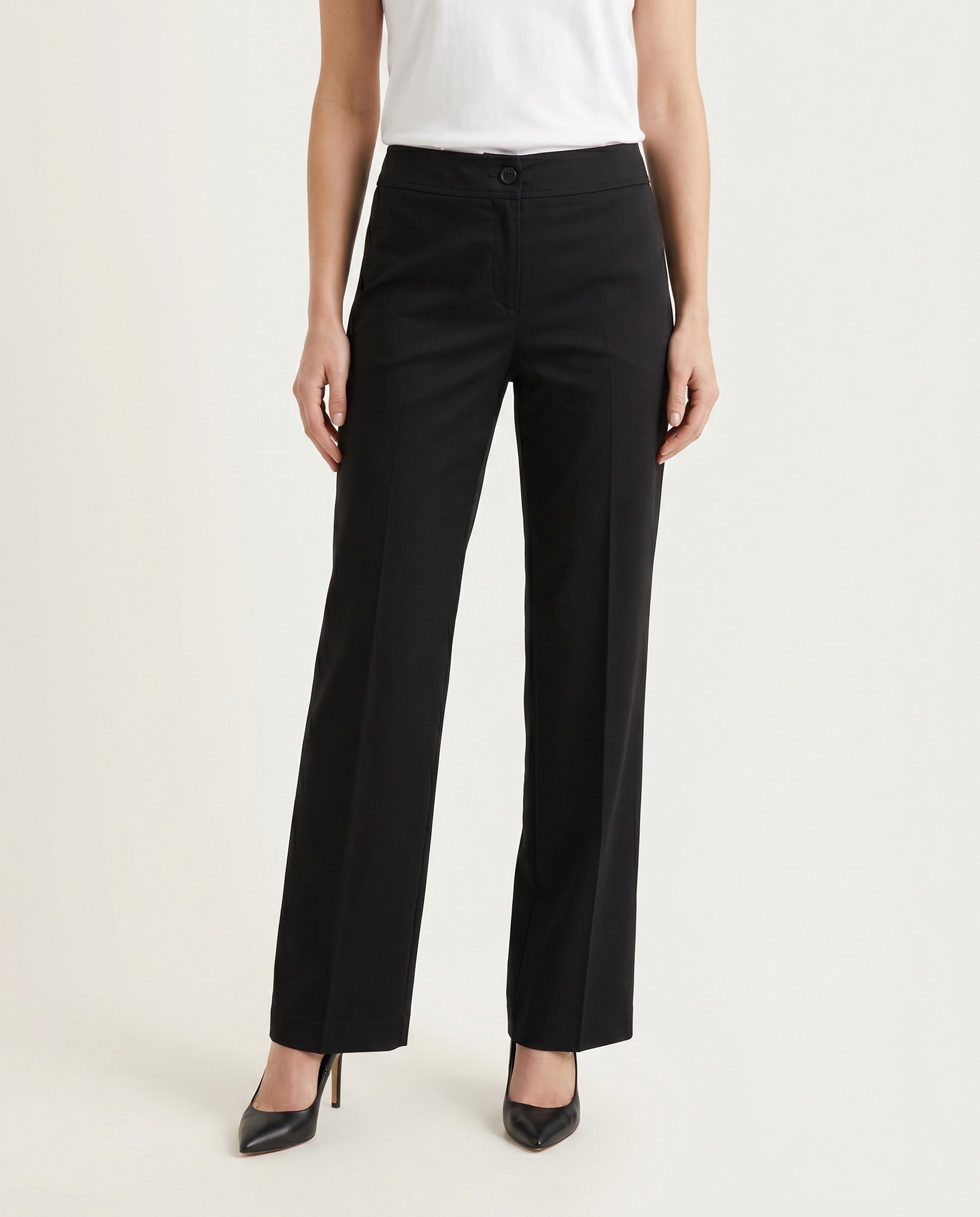 PANTALONE ZAMPETTA SATIN COMPACT - NERO