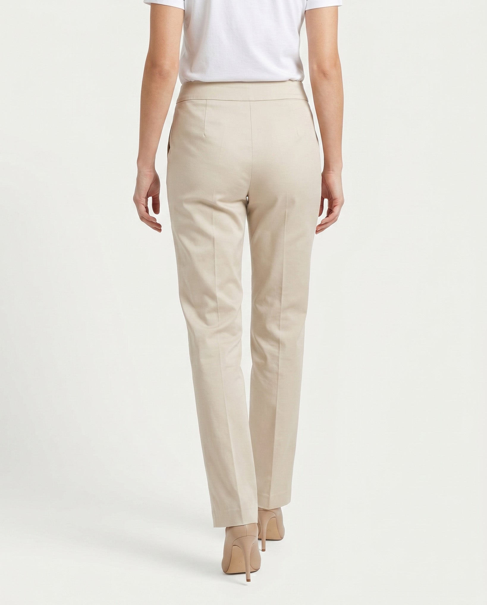 PANTALONE ZAMPETTA SATIN COMPACT - BEIGE