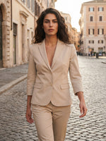 GIACCA COTONE SATIN COMPACT - BEIGE