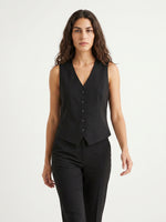 GILET COTONE SATIN COMPACT - NERO