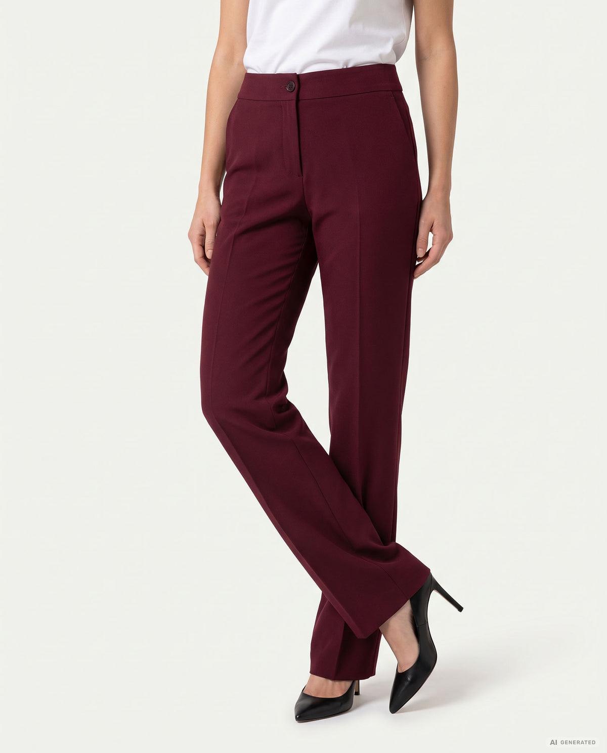PANTALONE ZAMPETTA TRICOTTINE - BORDEAUX